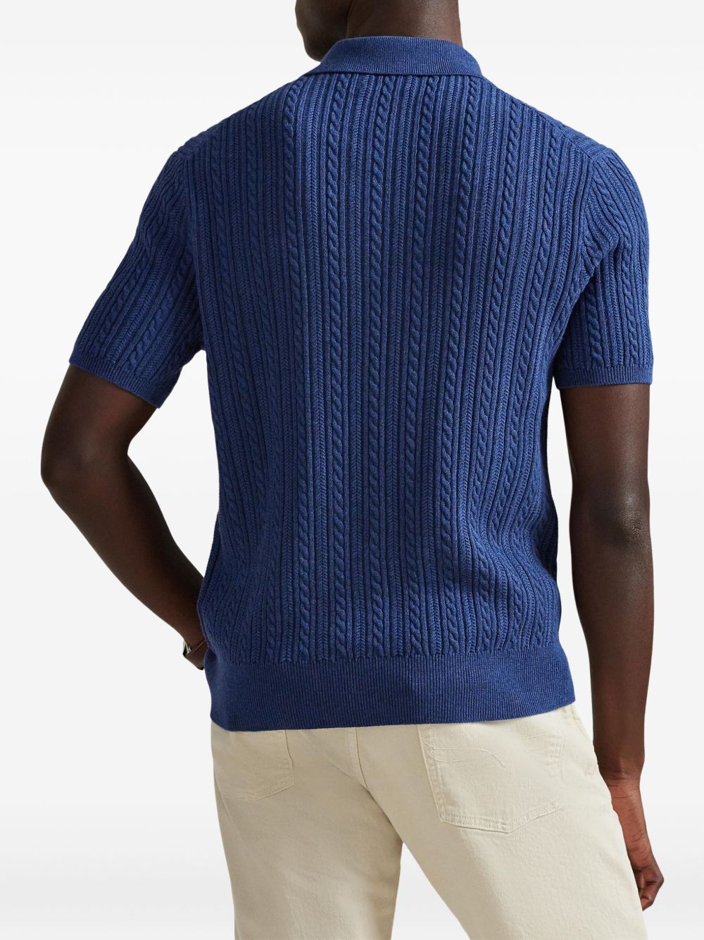 cable-knit polo shirt