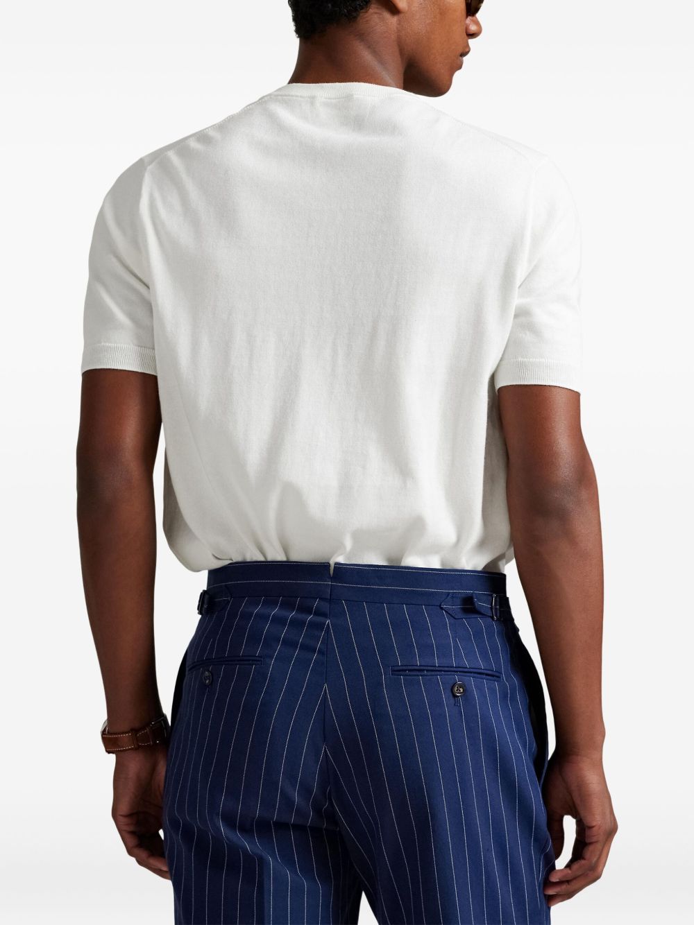 embroidered crew-neck short-sleeve T-shirt
