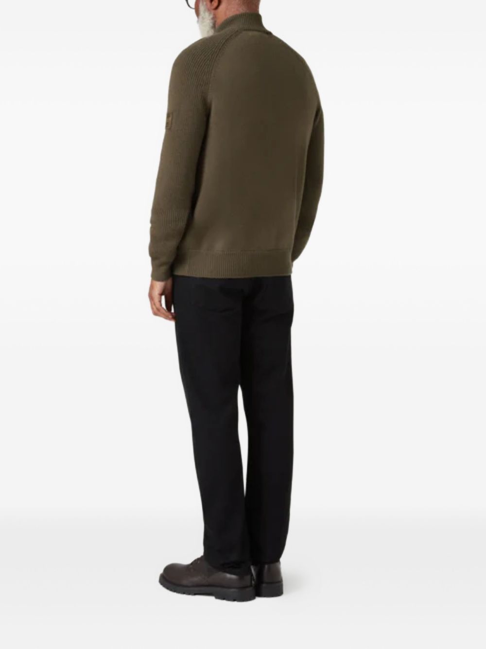 zip raglan sleeve knitwear