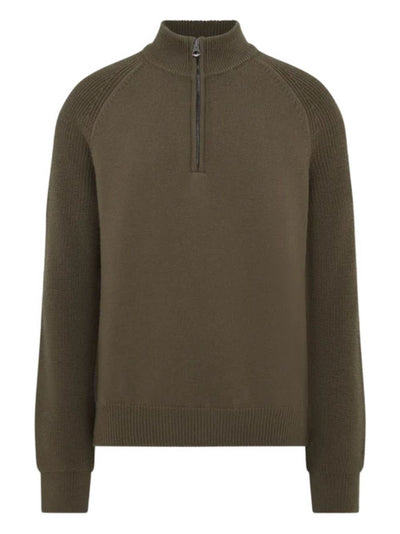 Zip Raglan Sleeve Knitwear