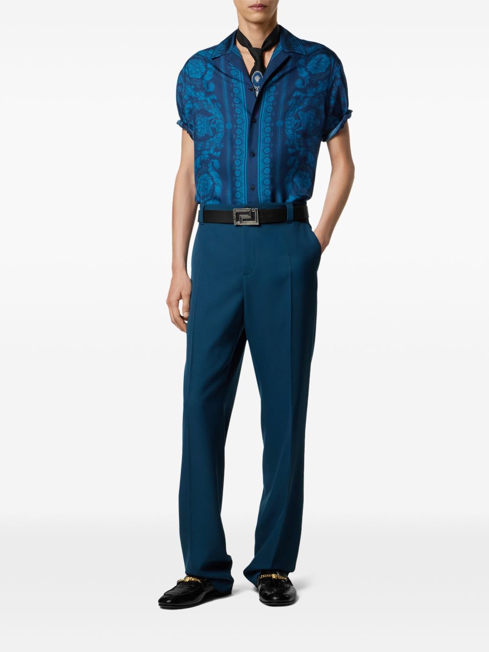 barocco-print short-sleeve shirt