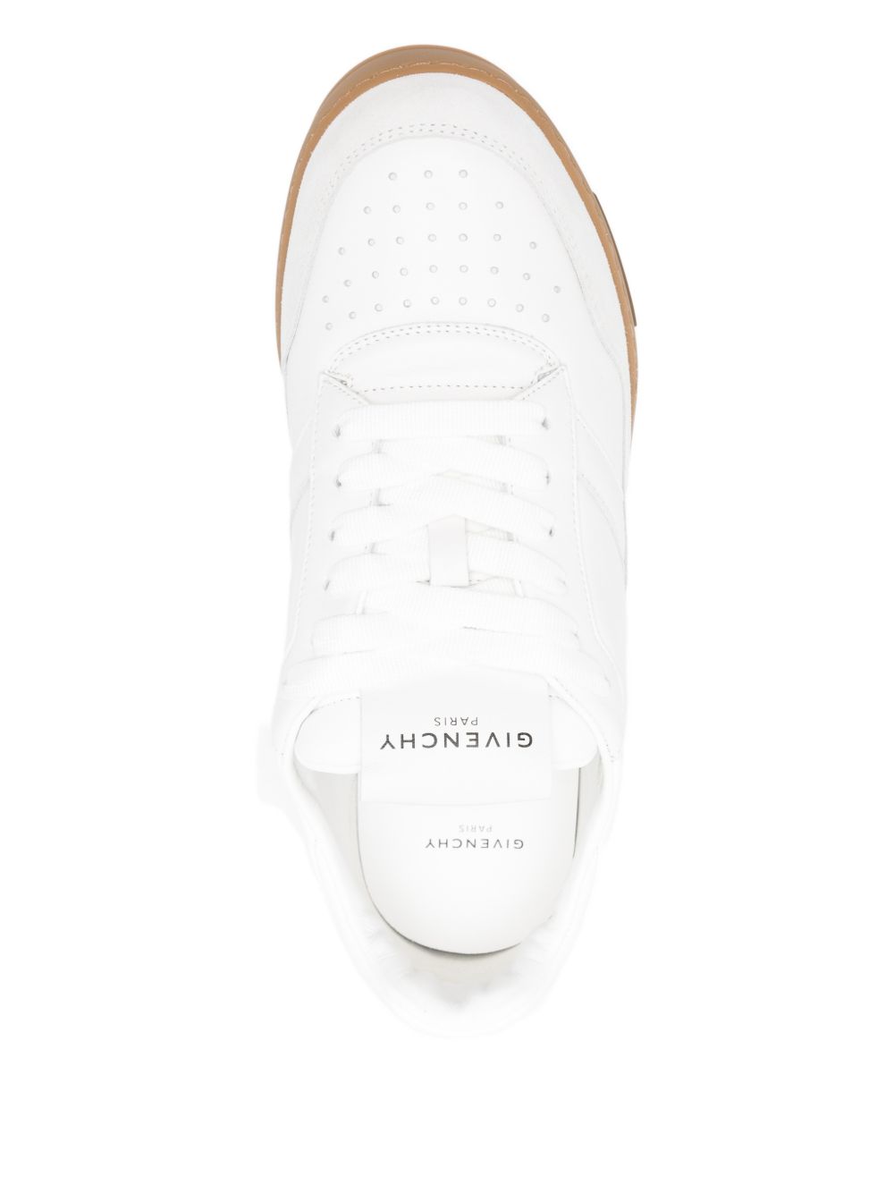 perforated-detail panelled sneakers