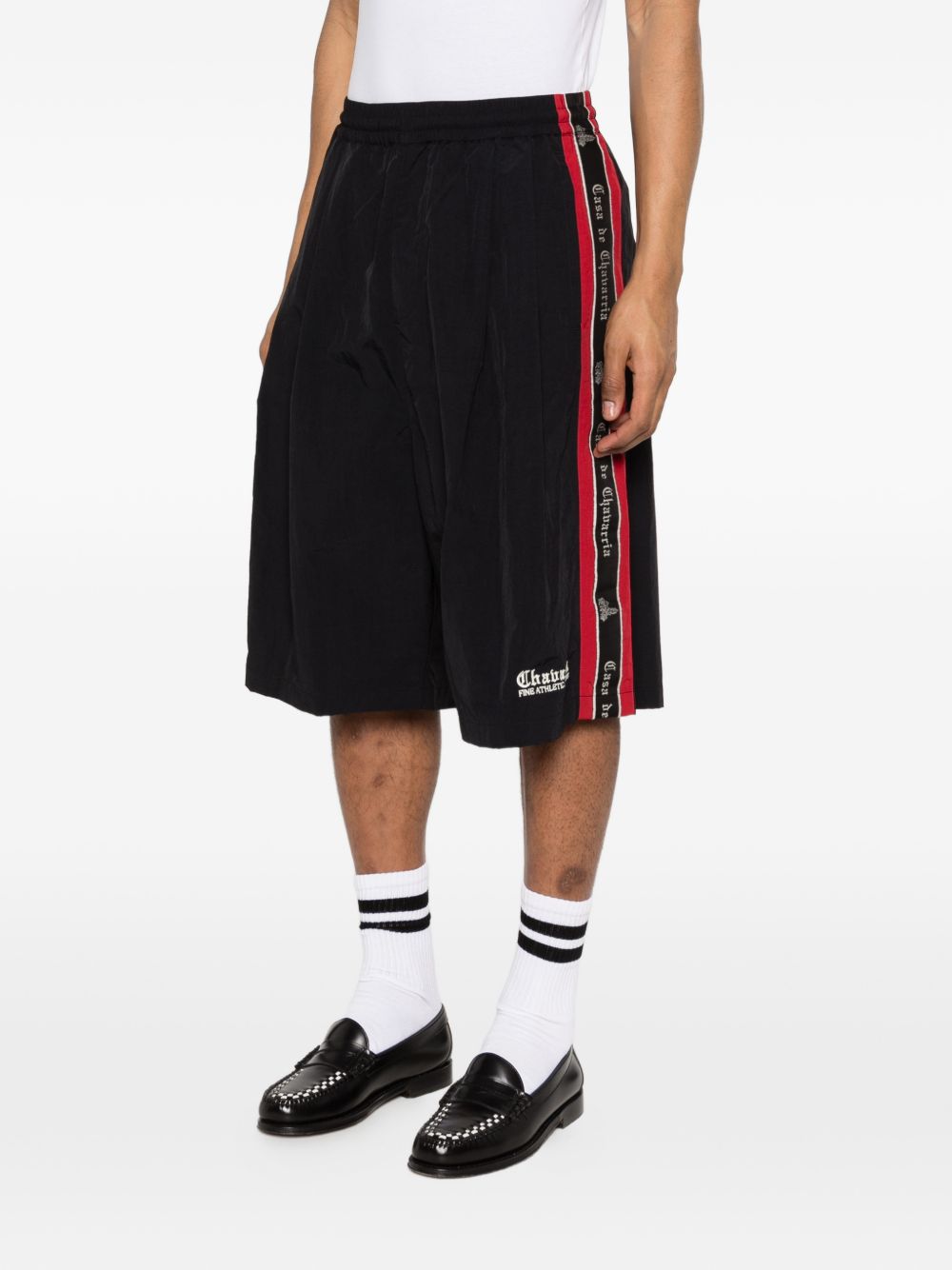 logo-embroidered shorts