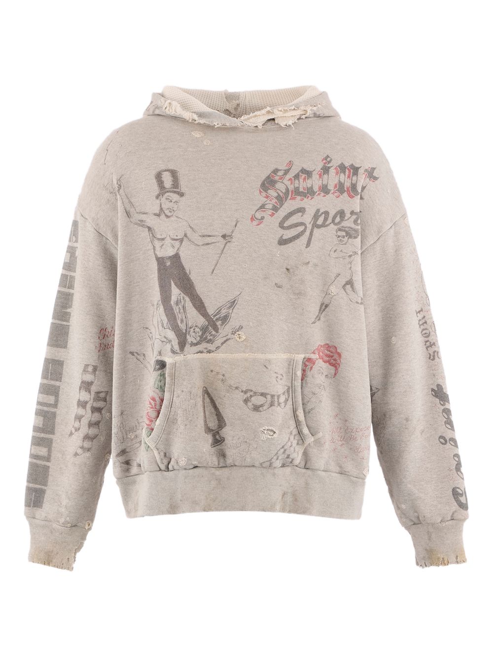 graphic-print hoodie