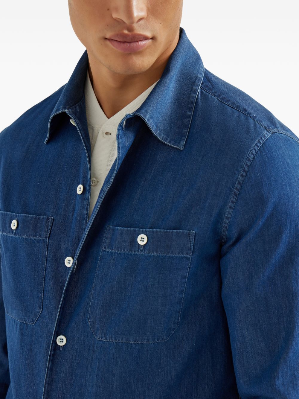 chest-pockets long-sleeve shirt