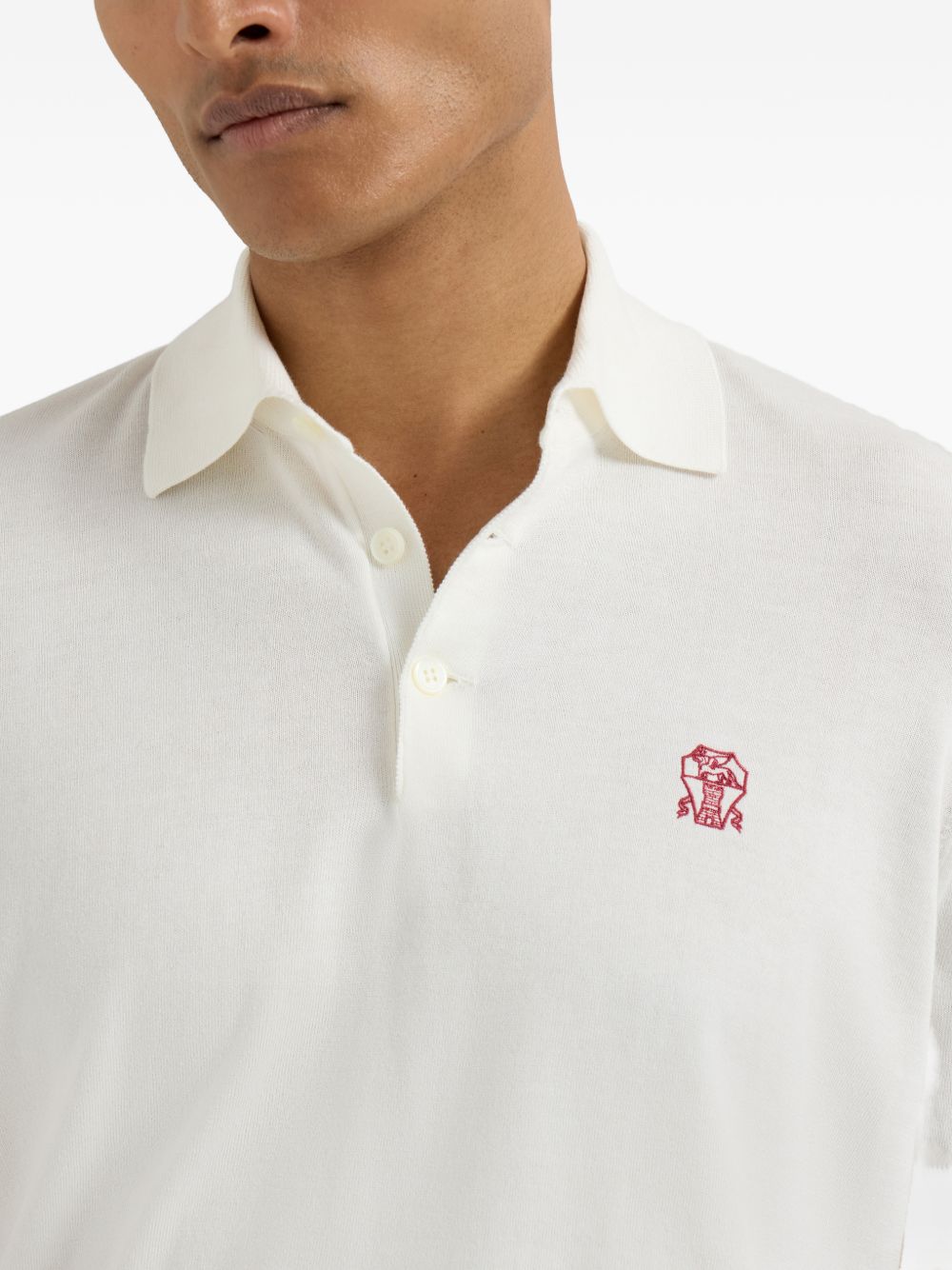 butoon-fastening logo-detail polo shirt