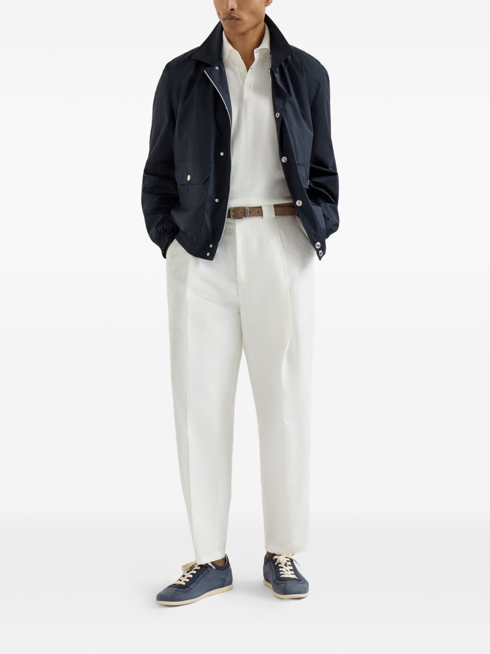 butoon-fastening logo-detail polo shirt