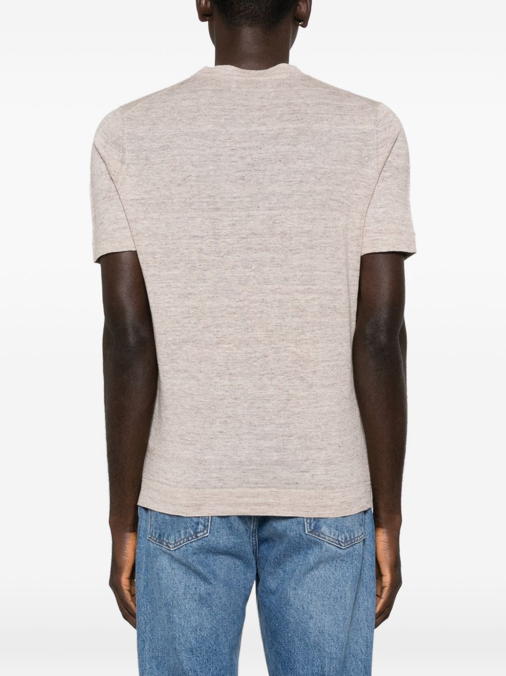 short-sleeve knitted T-shirt 