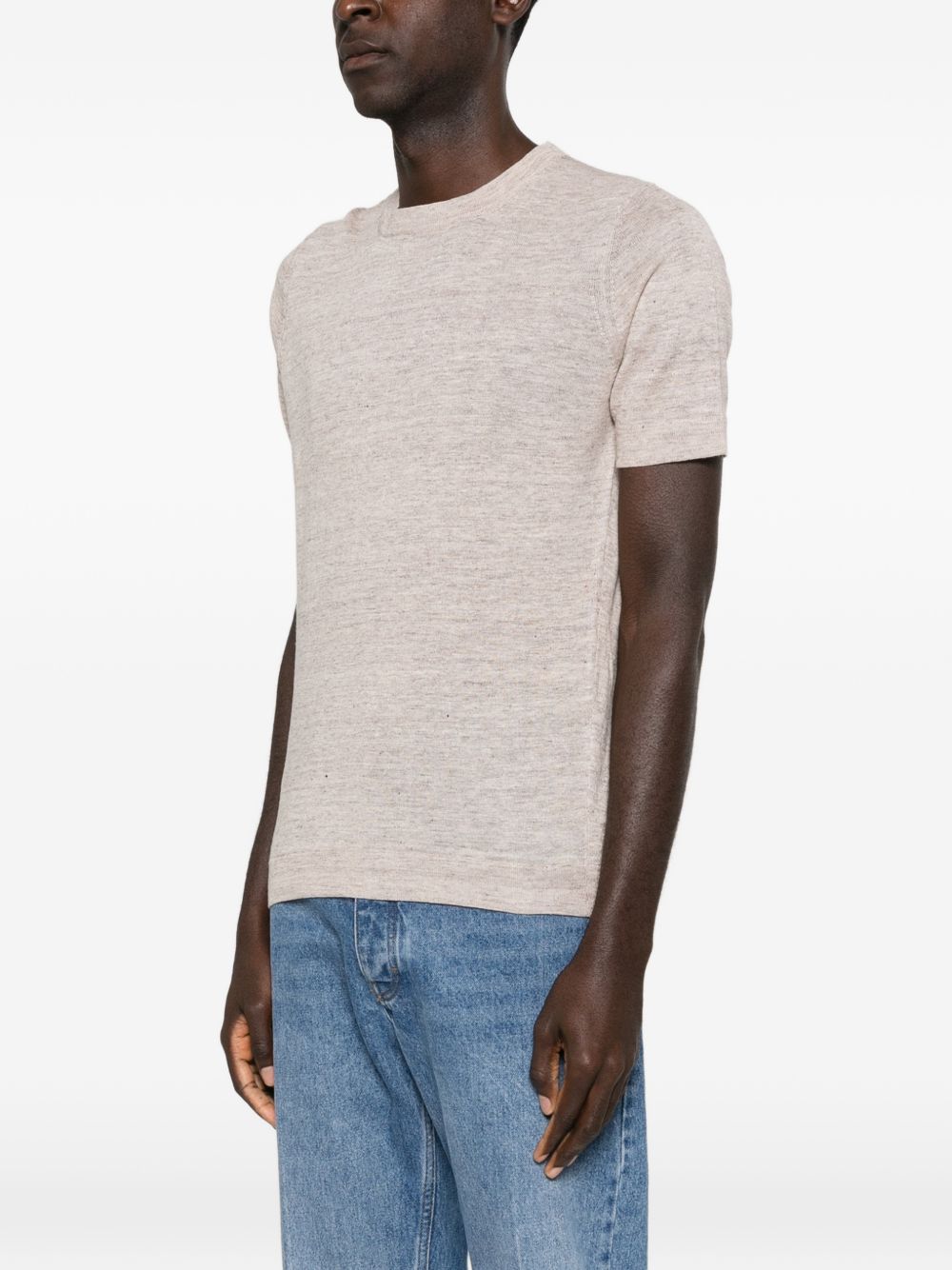 short-sleeve knitted T-shirt 