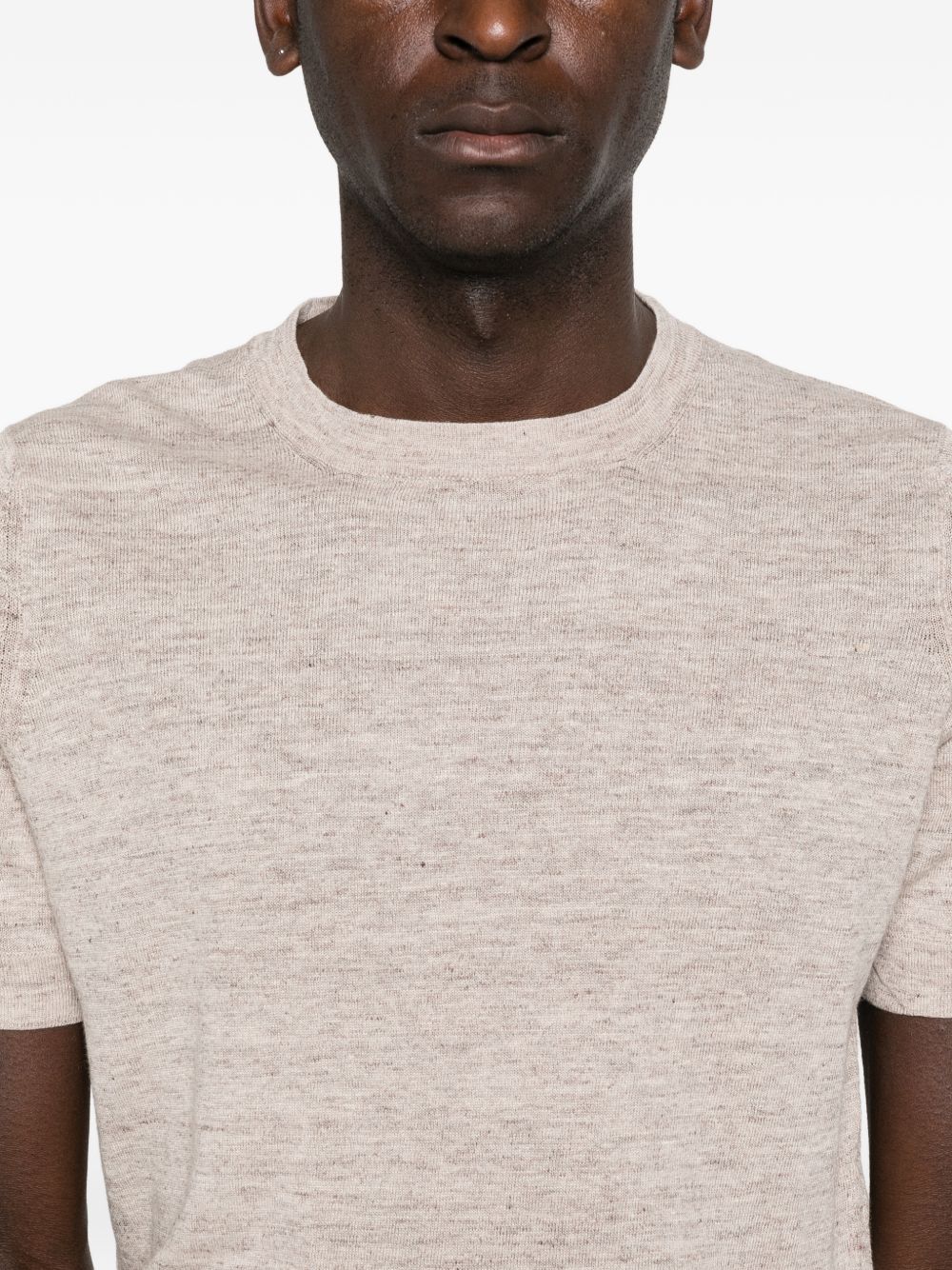 short-sleeve knitted T-shirt 