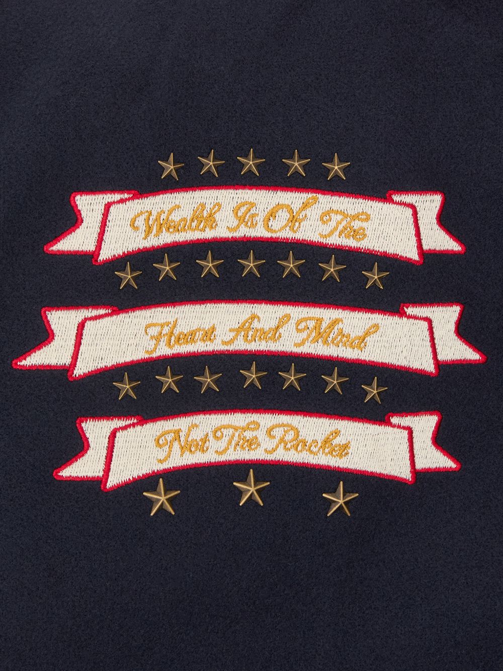 Fanfare Script embroidered bomber jacket