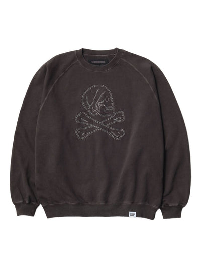 Skull-Embroidered Sweatshirt
