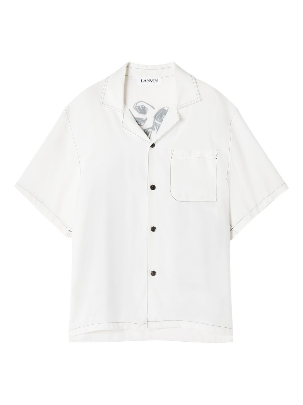 chest-pocket back-graphic shirt