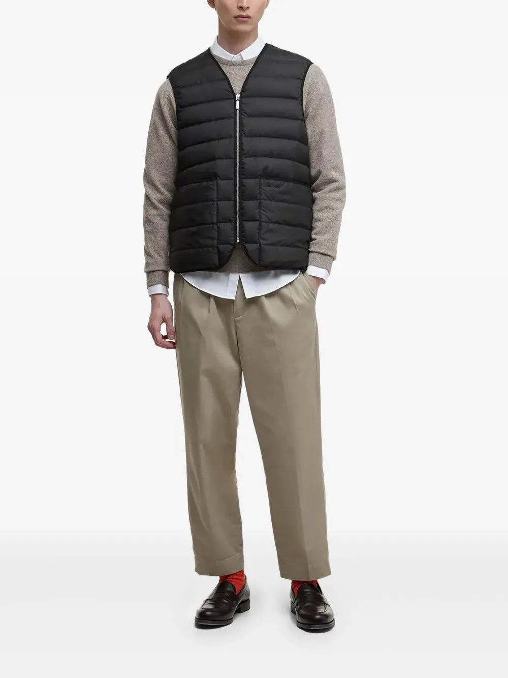 zip quilted jacket