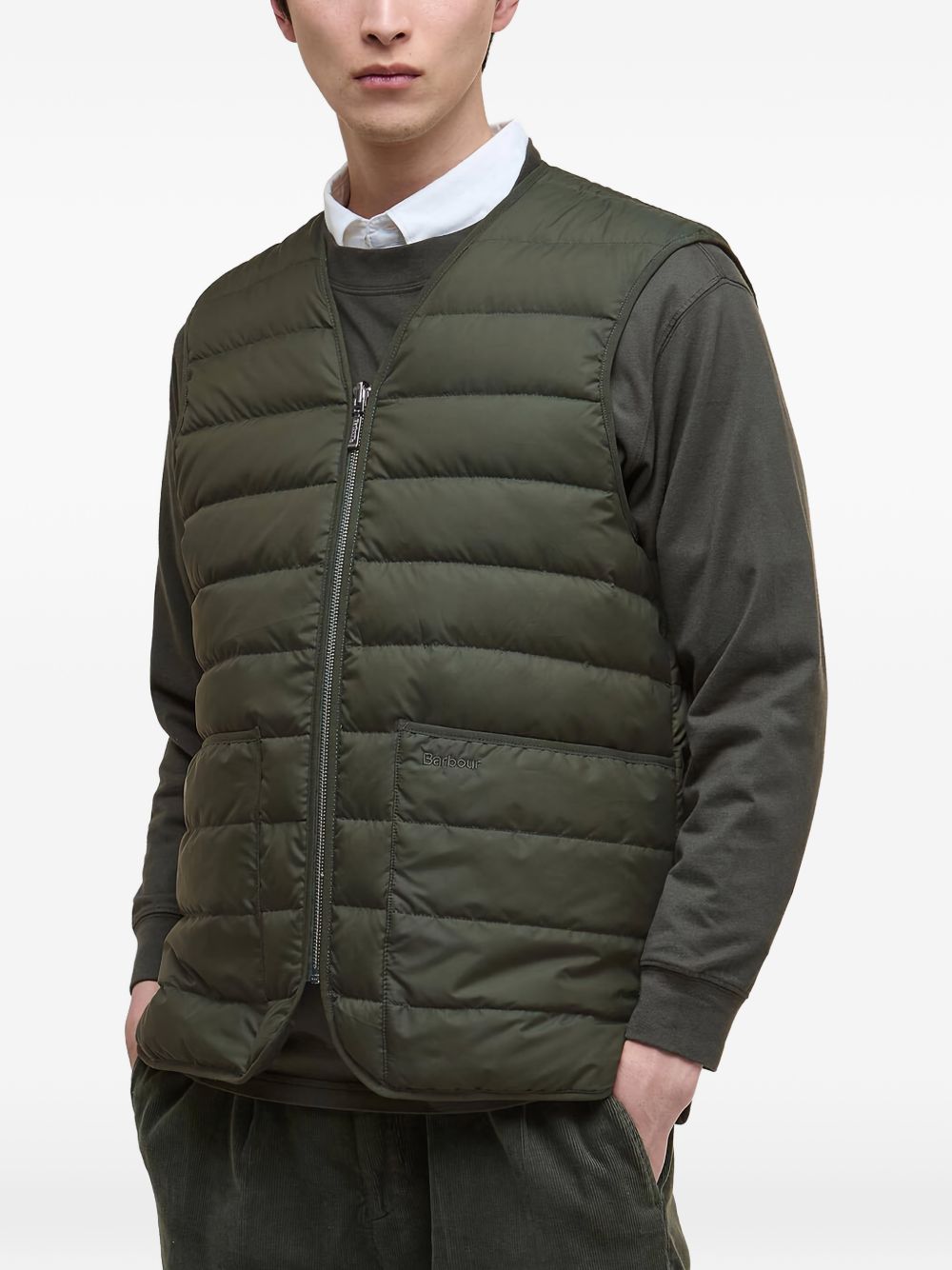 zip quilted jacket