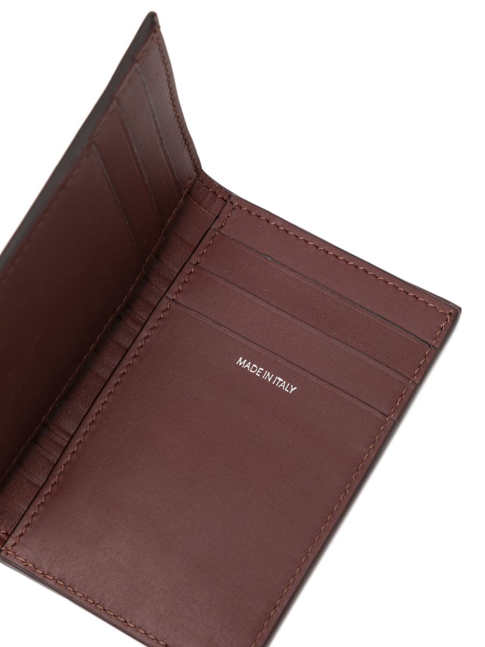 striped leather wallet