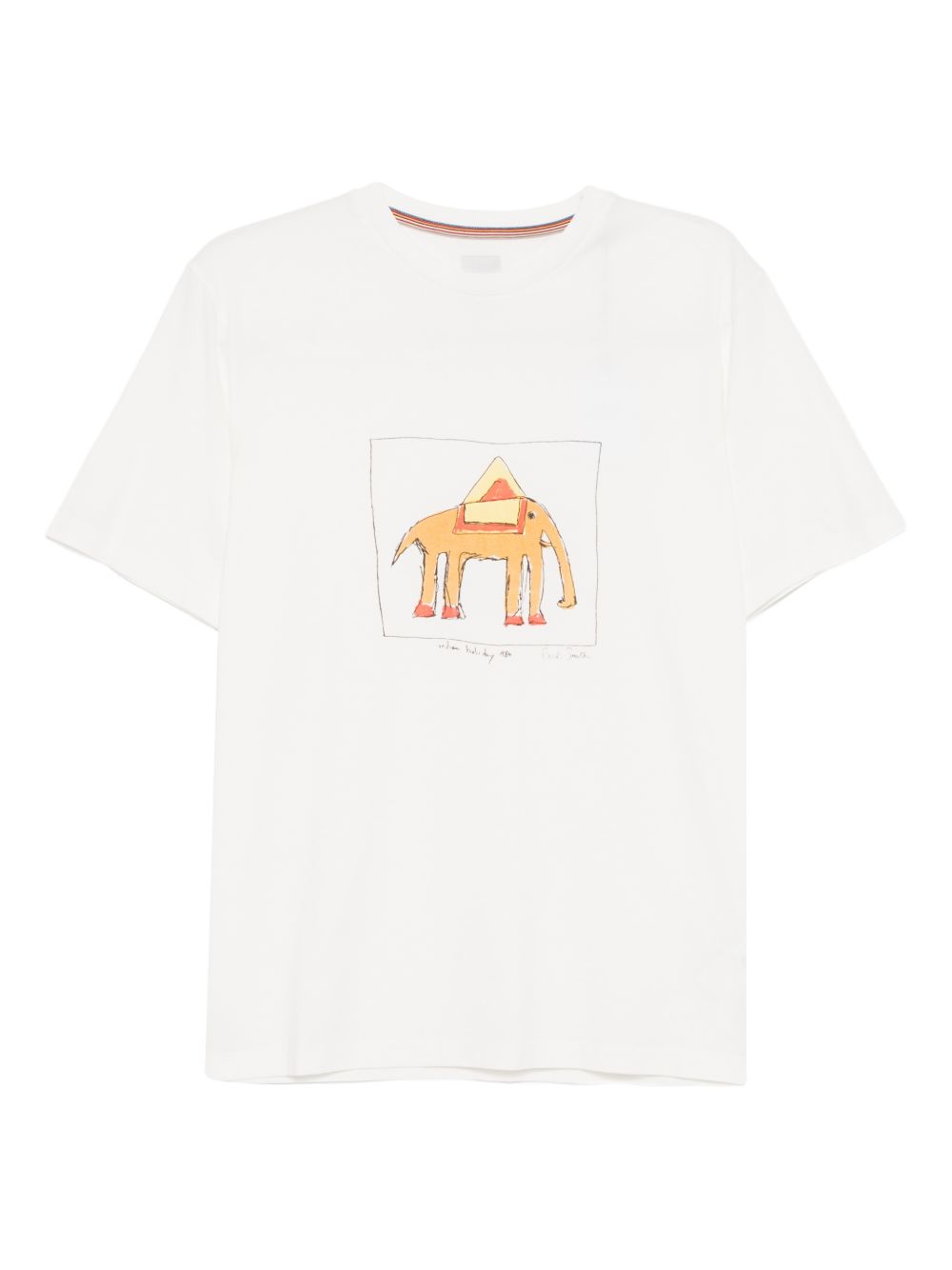 elephant-print T-shirt