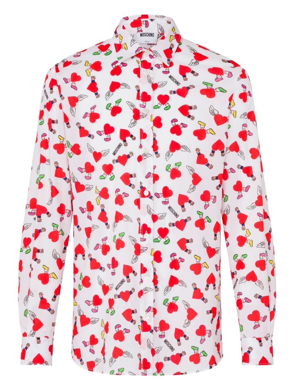 heart-print shirt