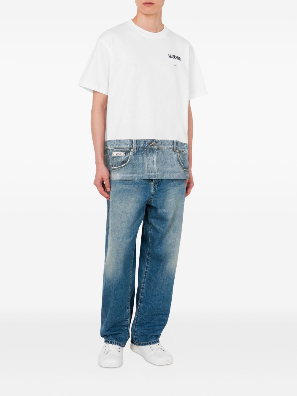 printed-detail cotton T-shirt