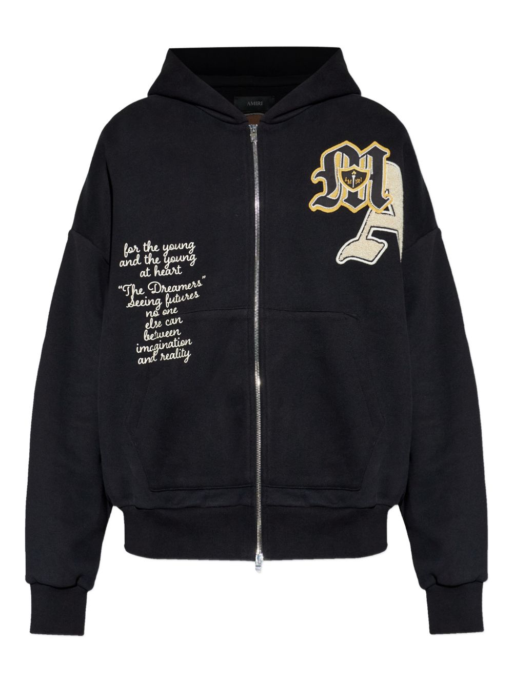 logo-appliqué full-zip hoodie