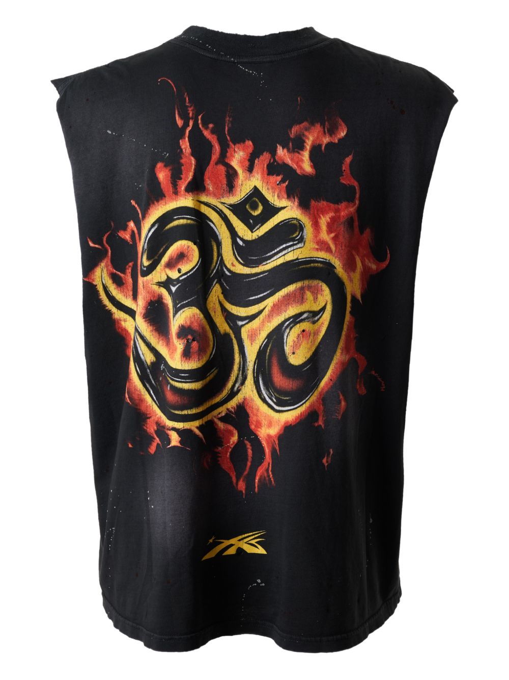 Inner Peace Skeleton distressed graphic vest