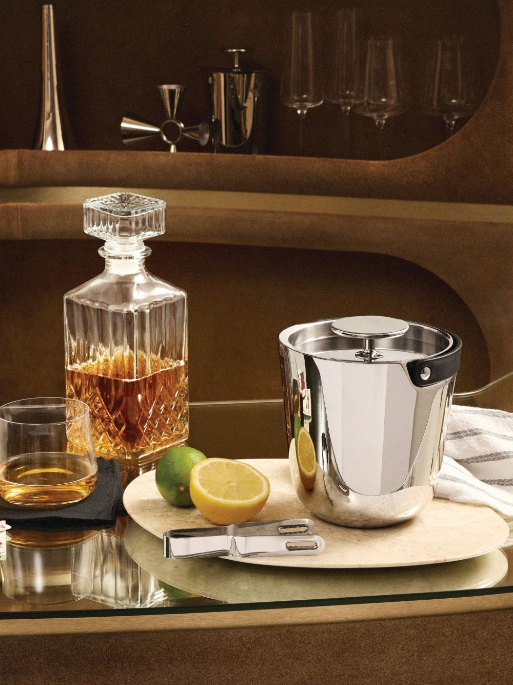 double-walled ice bucket