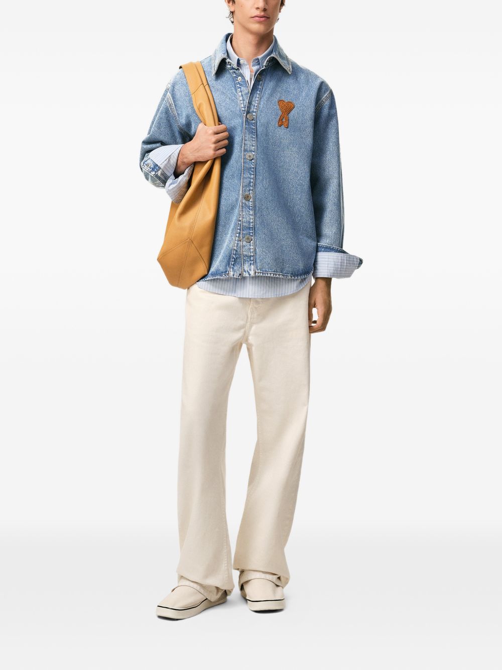 Ami De Coeur denim logo overshirt