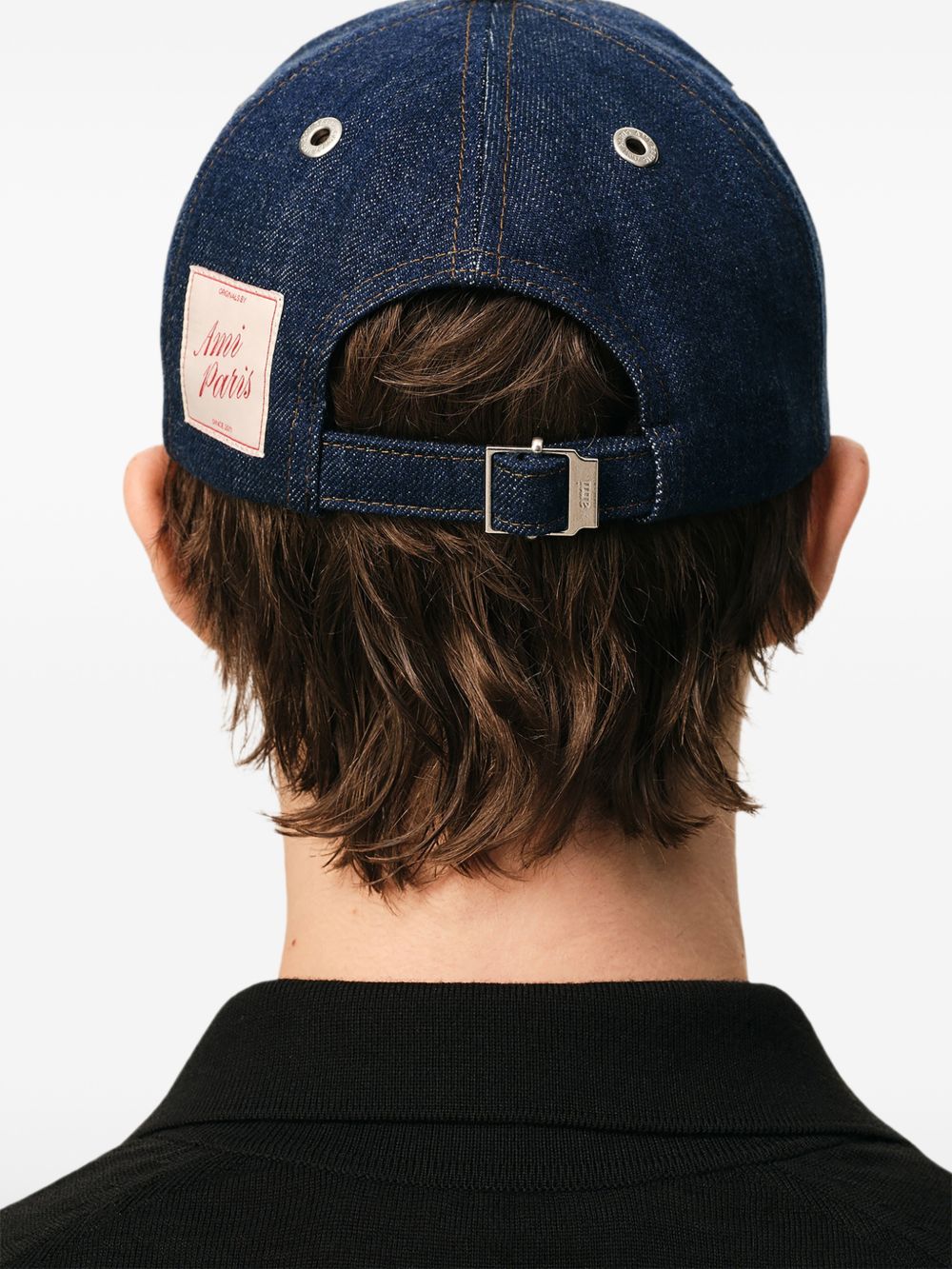 denim side-patch cap
