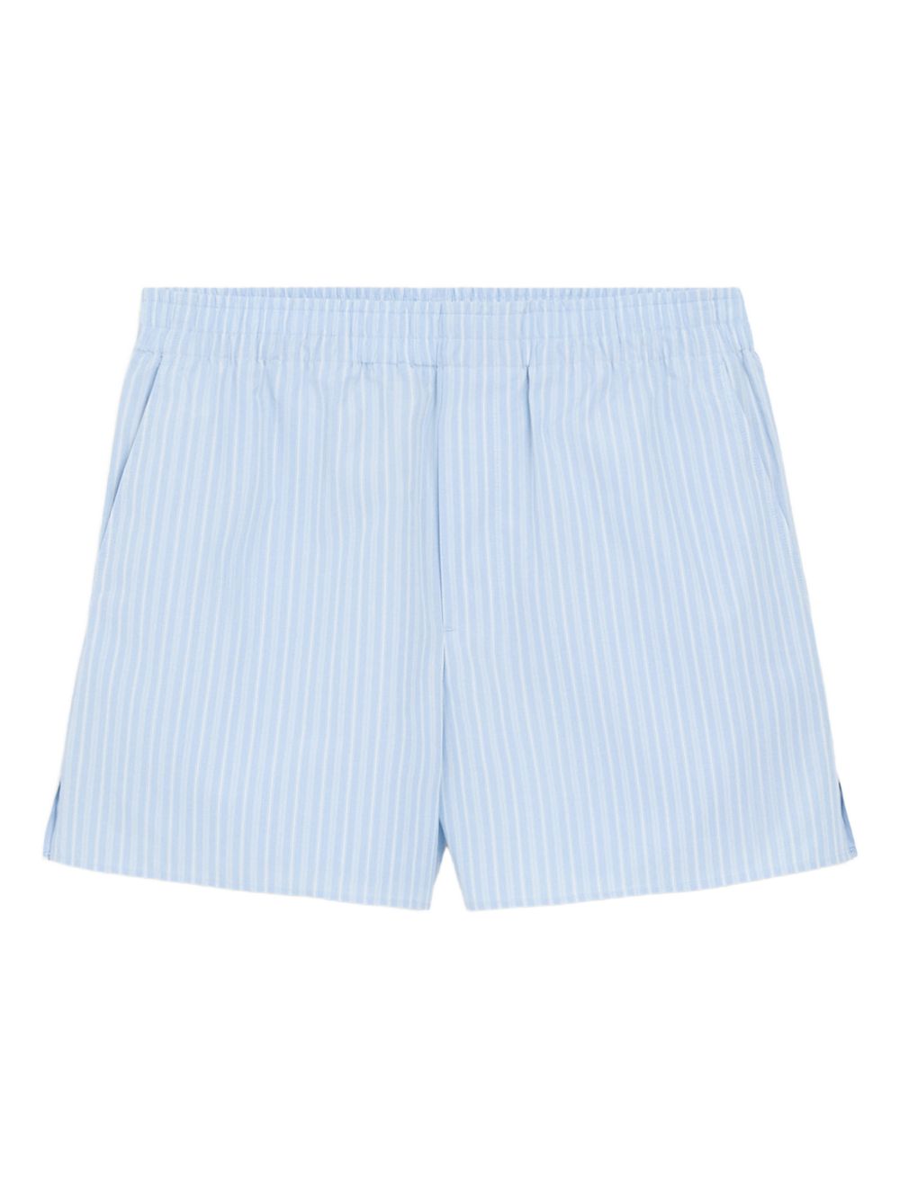 striped elasticated shorts