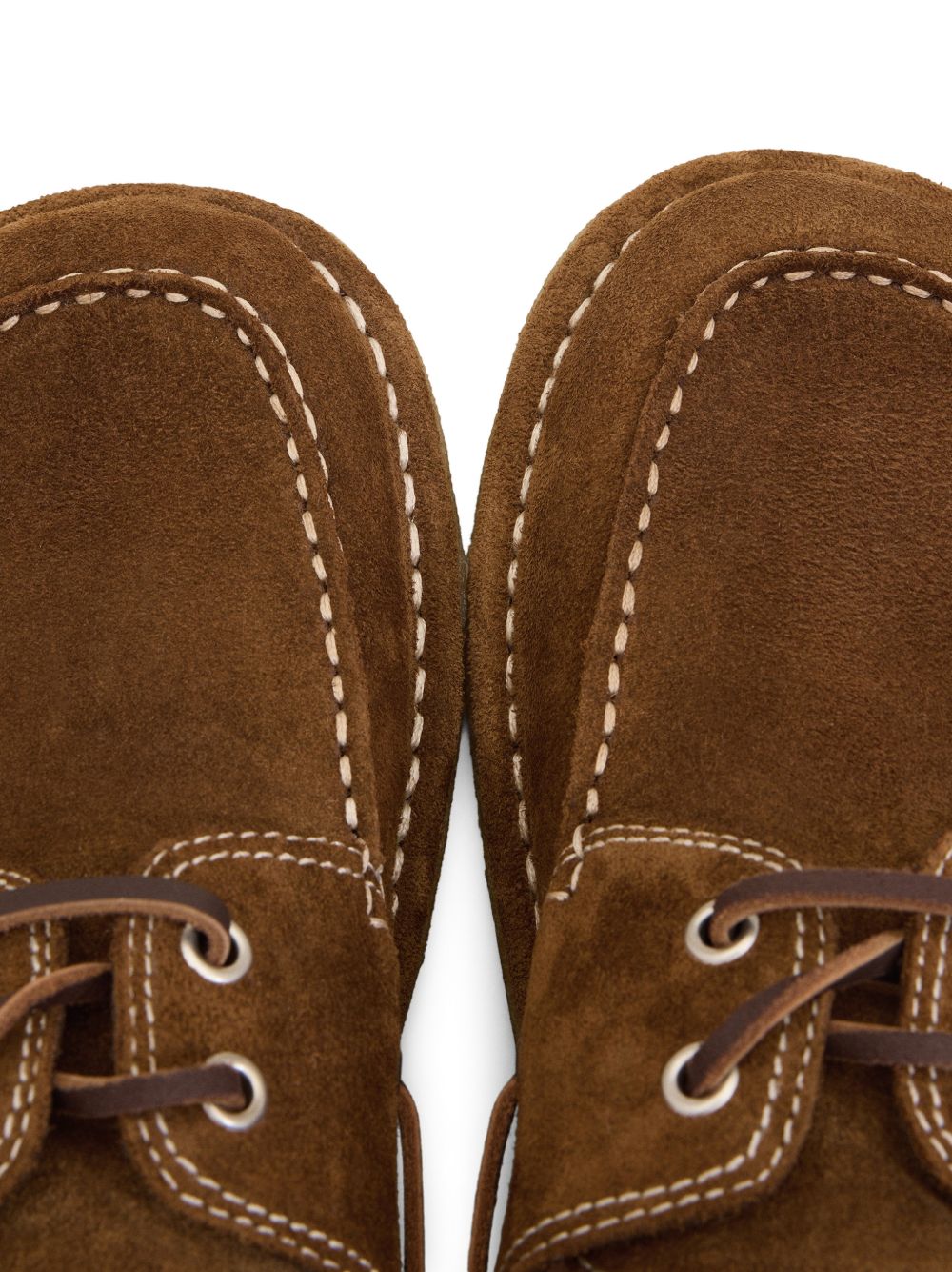 suede lace-up boat shoes