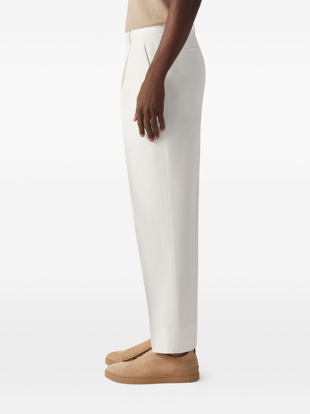 Oasi pleated cotton pants