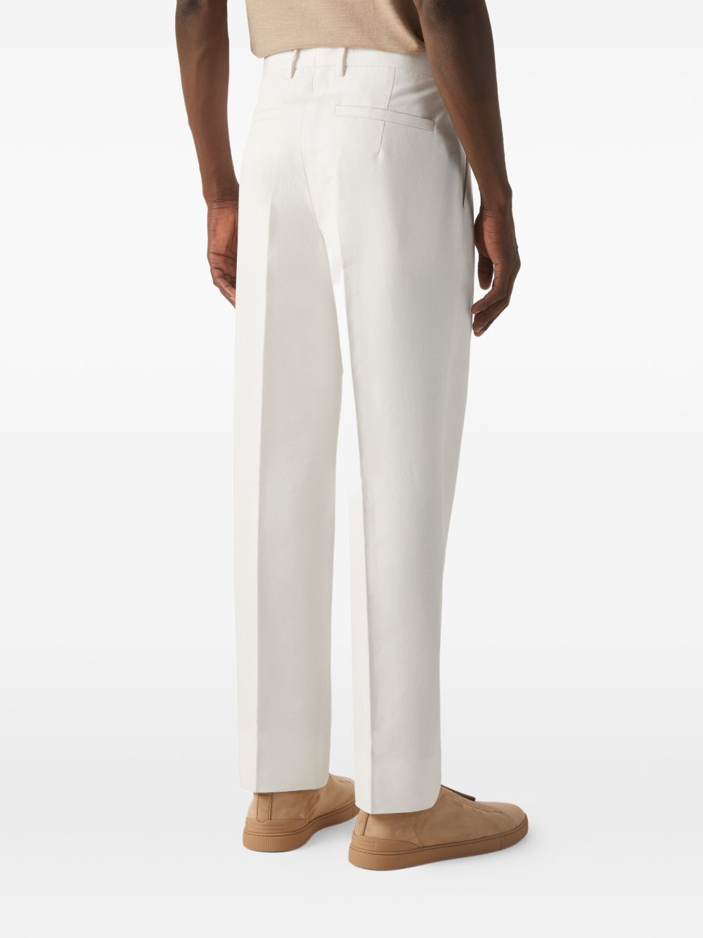 Oasi pleated cotton pants