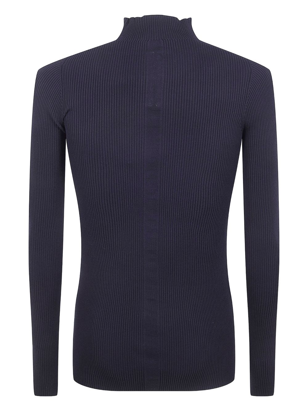 ribbed high-neck sweater