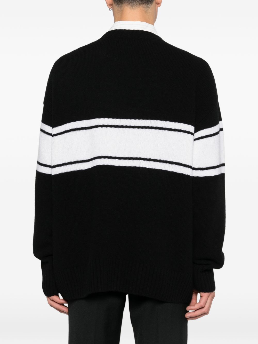logo stripe sweater