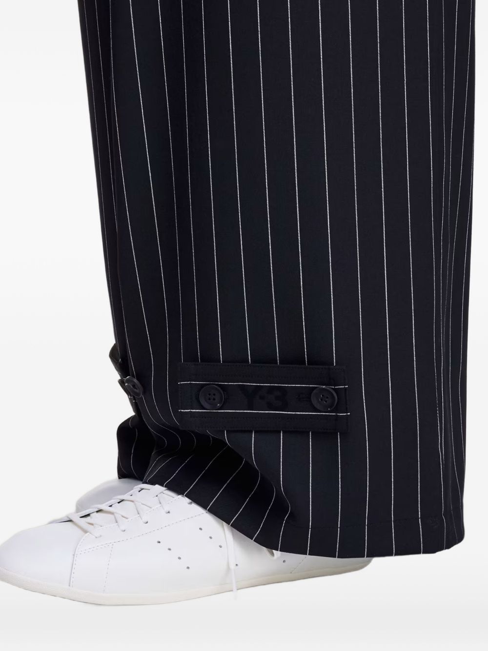 pinstripe drawstring trousers