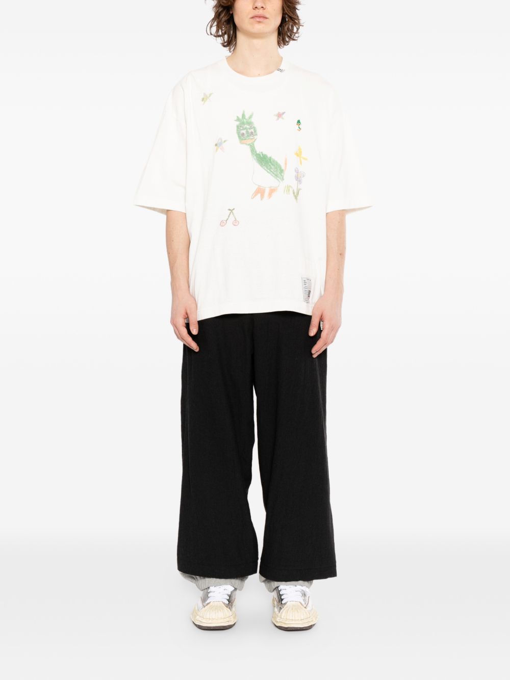 layered wool trousers