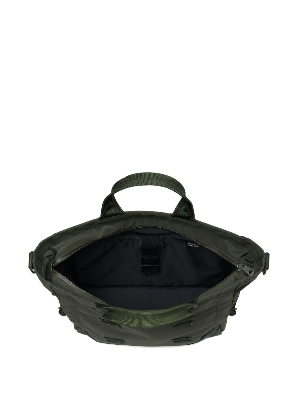 appliqué top handle tote bag