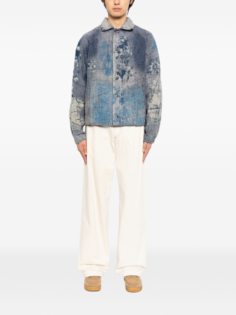 graphic-print jacket