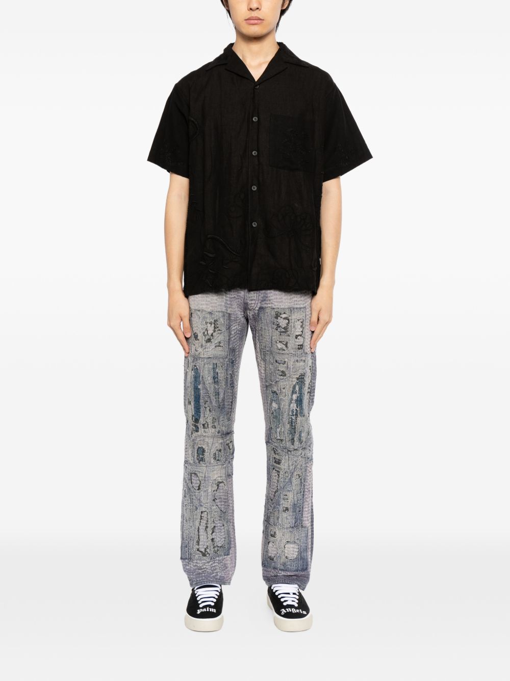 patch-work trousers