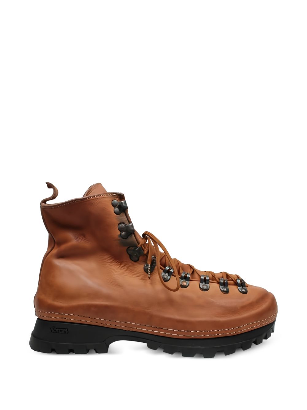 lace-up leather hiking boots