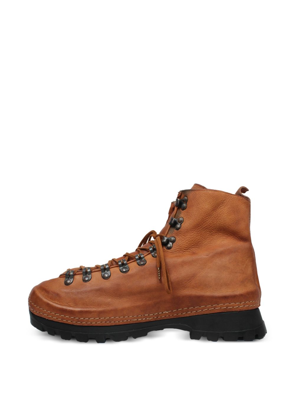 lace-up leather hiking boots