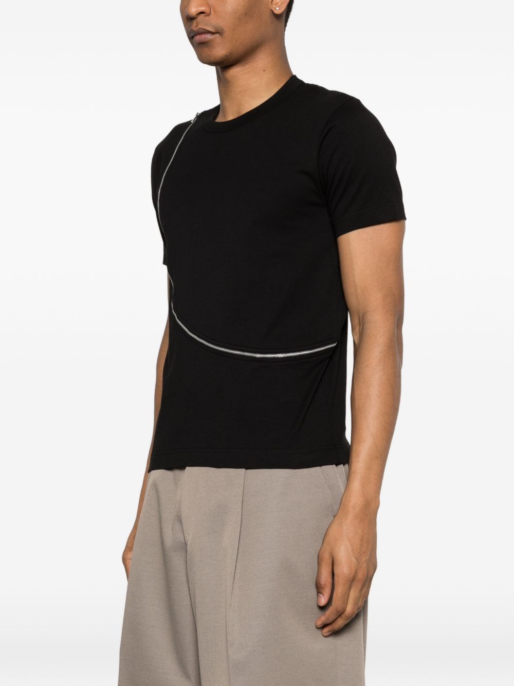 zip knitted T-shirt