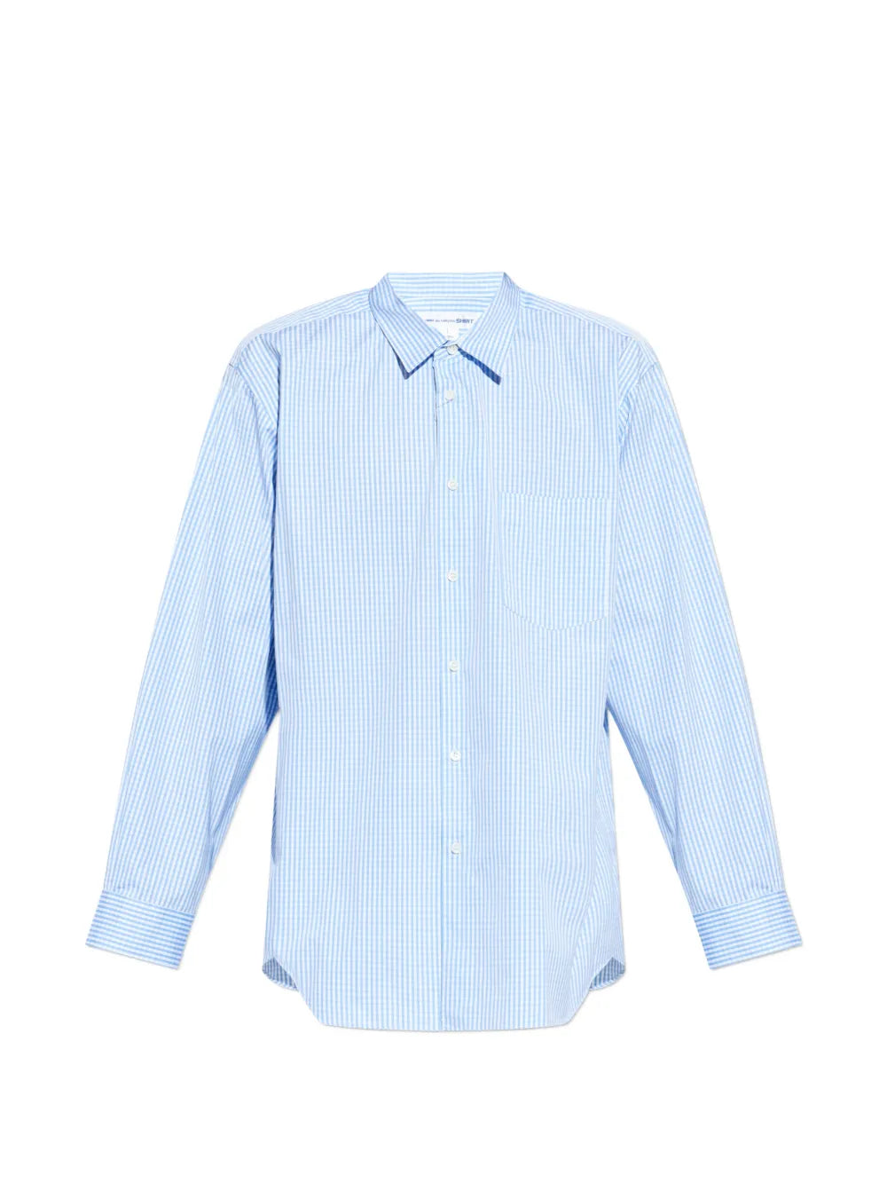 striped-pattern pocket shirt