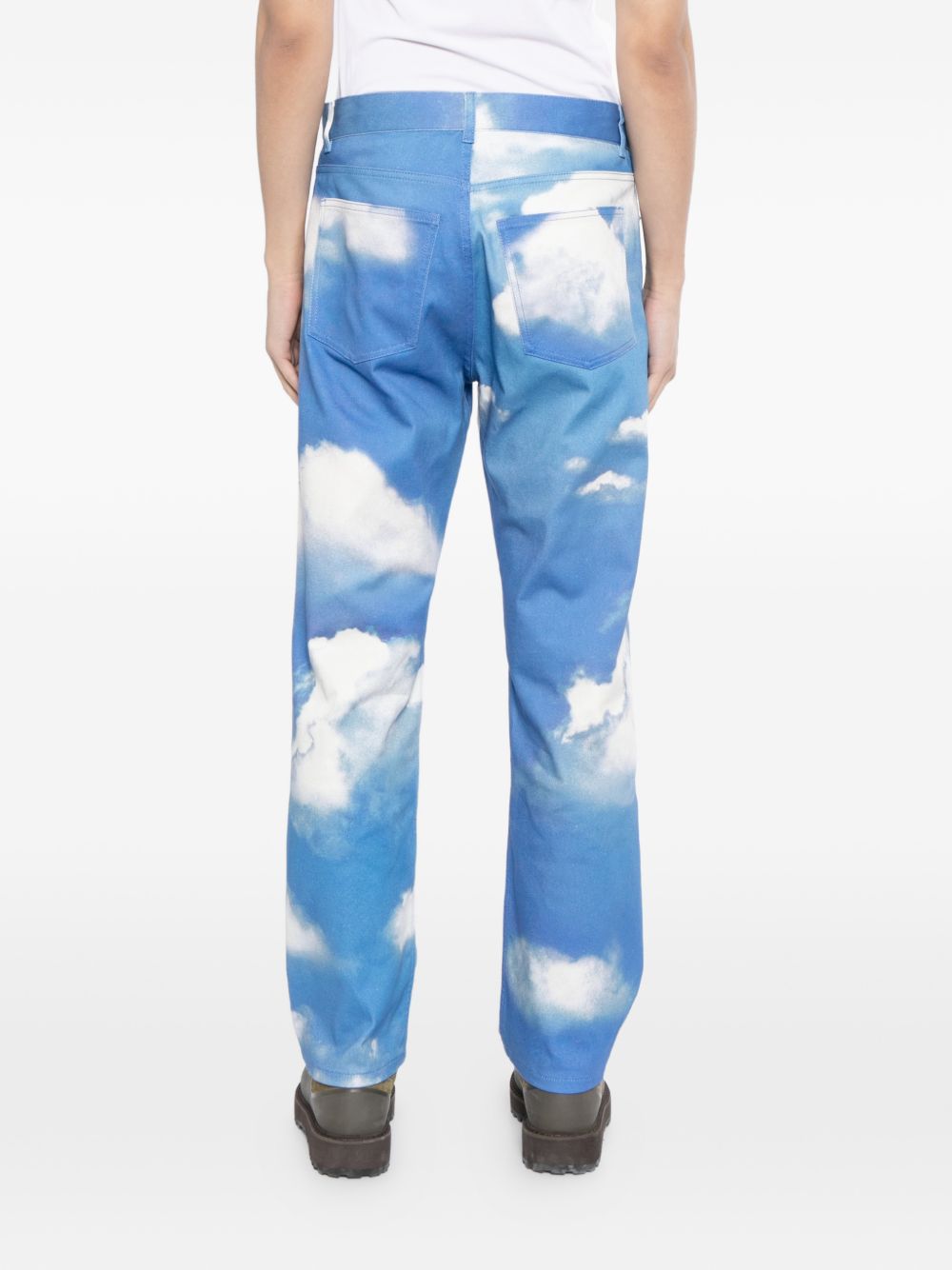 cloud-print jeans