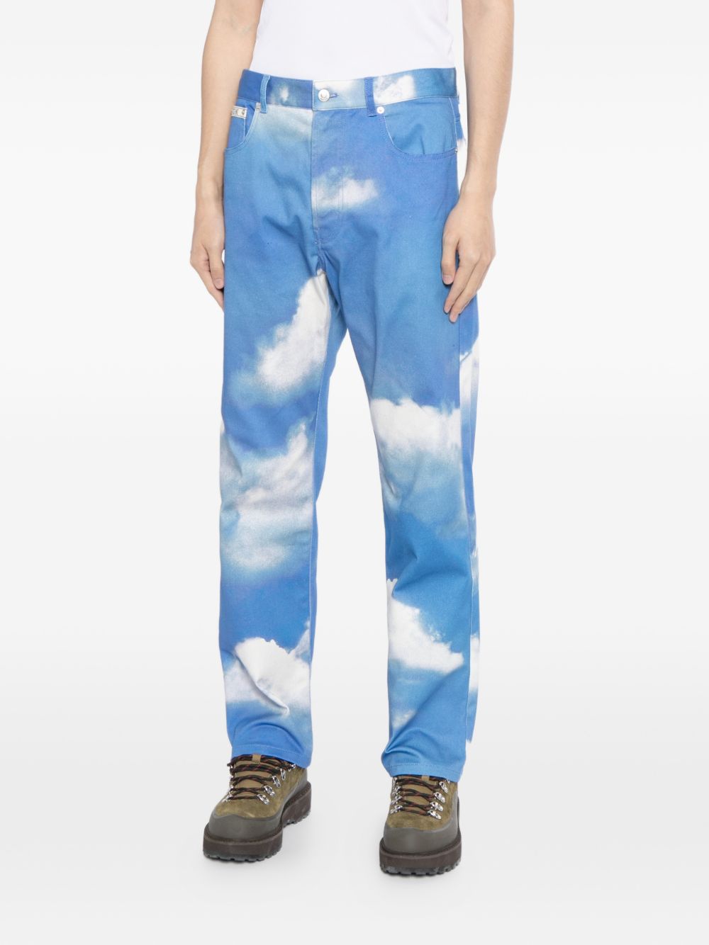 cloud-print jeans