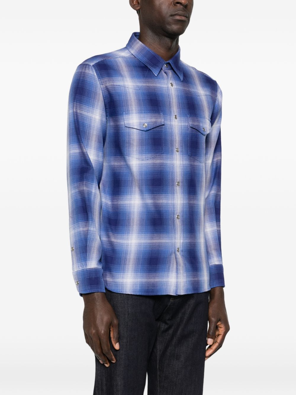 checked-pattern shirt
