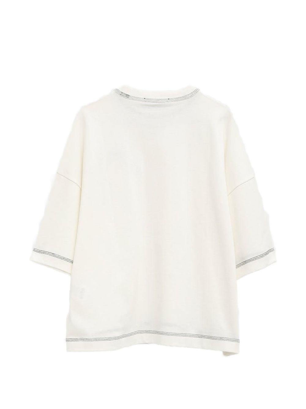 contrast-stitching T-shirt