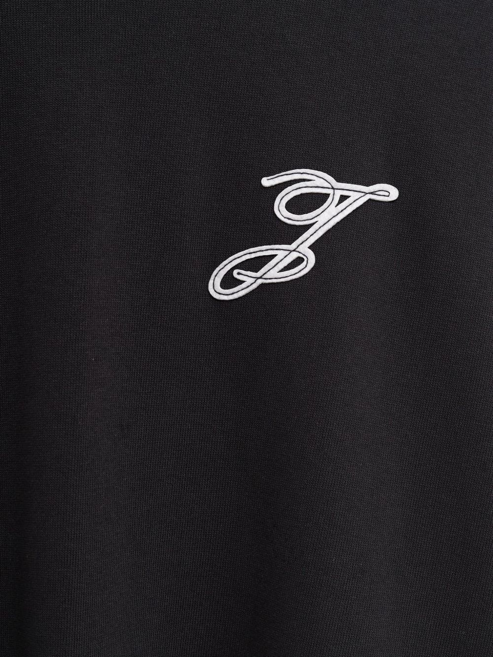 contrast-stitching T-shirt