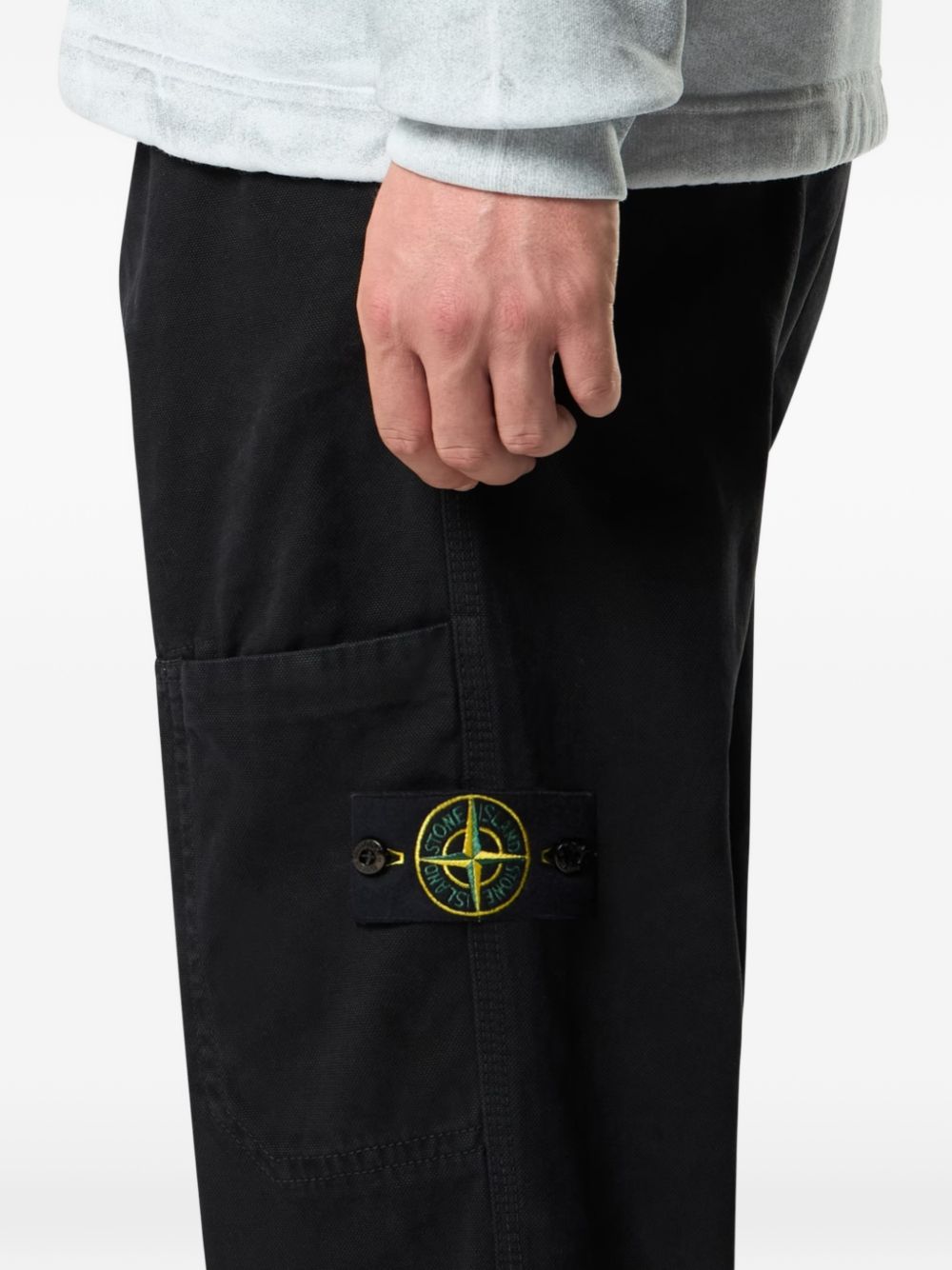 logo-patch trousers