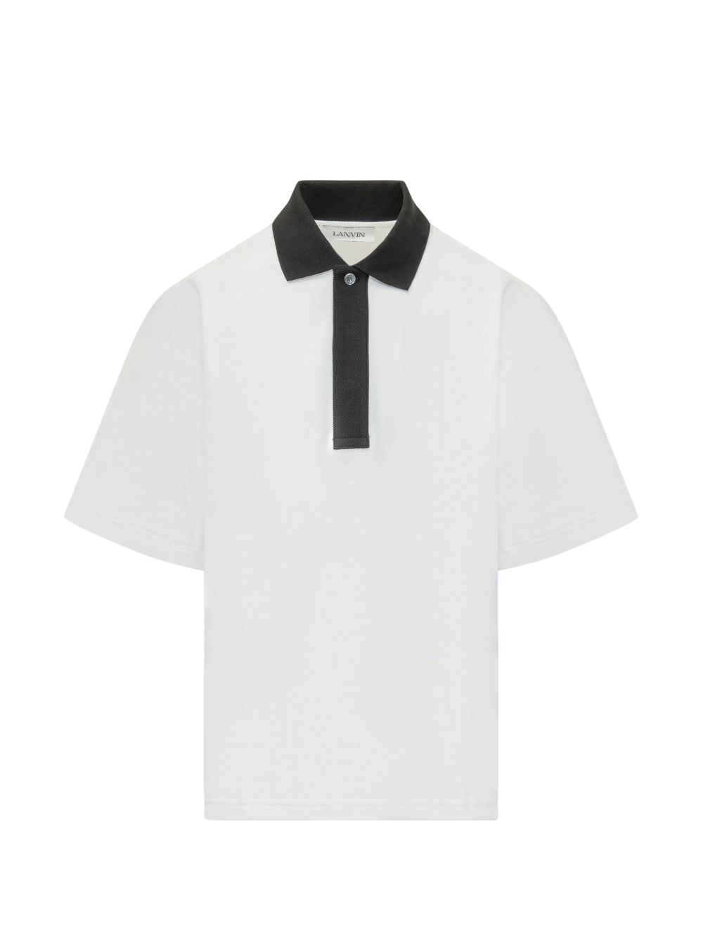 buttoned cotton polo shirt